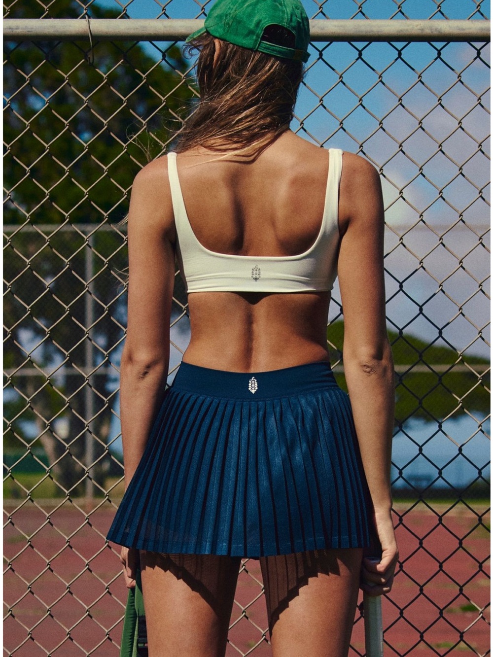 Free People Pleated Tennis Skirt - Navy